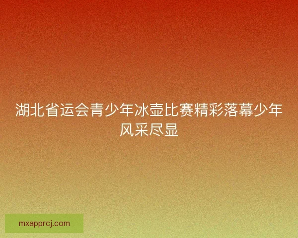 湖北省运会青少年冰壶比赛精彩落幕少年风采尽显